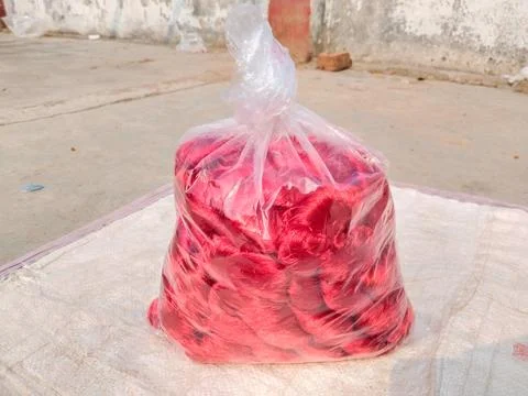 Packaging bundle of silk thread Stock Photos