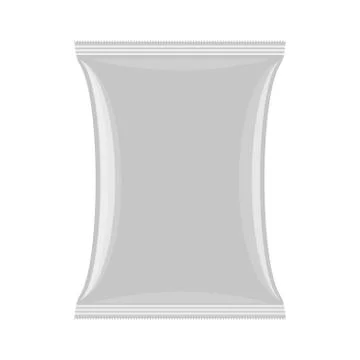 Packaging for chips and snacks. Empty pack template. Vector illustration Illustrazione stock