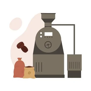 Packaging coffee beans product Stock Illustration