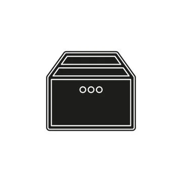 Packaging concept line icon Stock Illustration