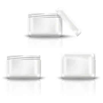 Packaging containers templates set on white Stock Illustration