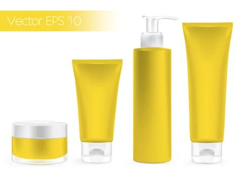 Packaging containers yellow Stock Illustration