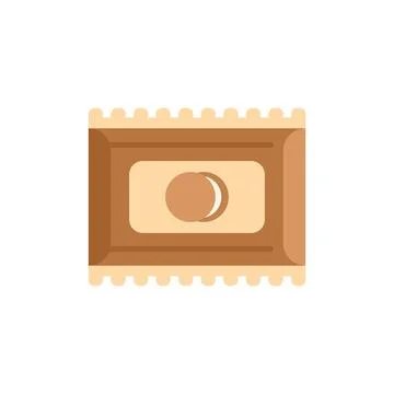 Packaging for cookies with transparent window showing cookies inside Stock Illustration