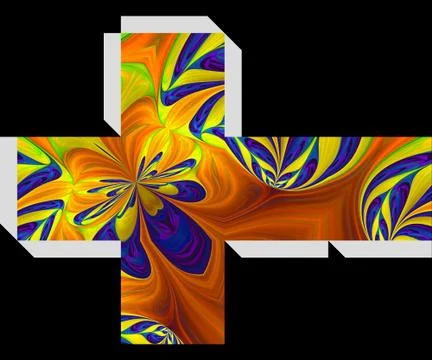 Packaging cube mock up design Stock Illustration