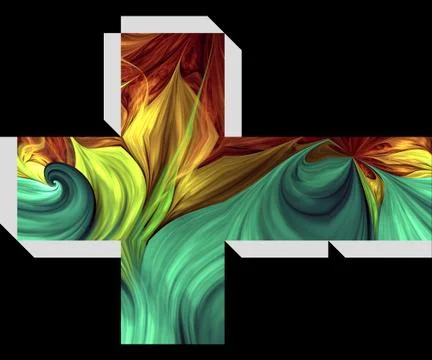 Packaging cube mock up design Illustrazione stock