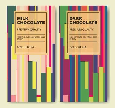 Packaging design of chocolate bars. The original finest chocolate abstract .. Illustrazione stock