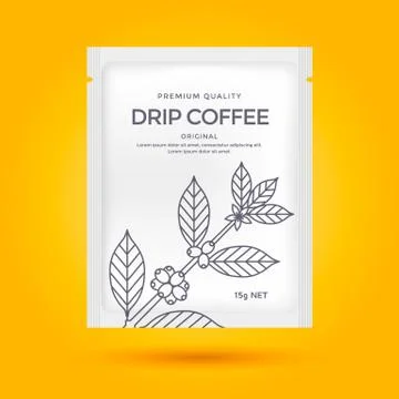Packaging design for coffee Stock Illustration