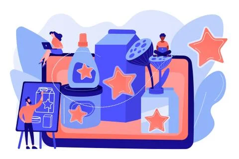 Packaging design concept vector illustration. Stock Illustration