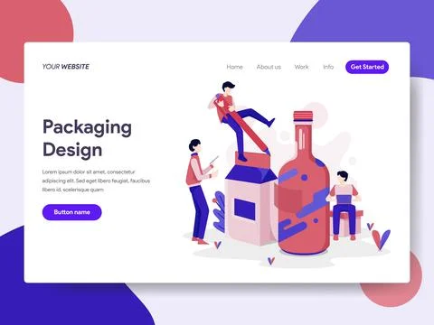 Packaging Design Illustration Illustrazione stock