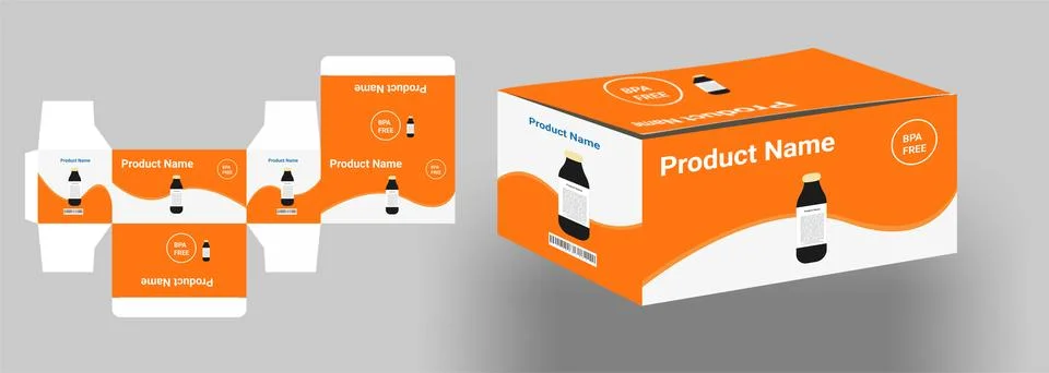 Packaging design templates, product packaging design templates Stock Illustration