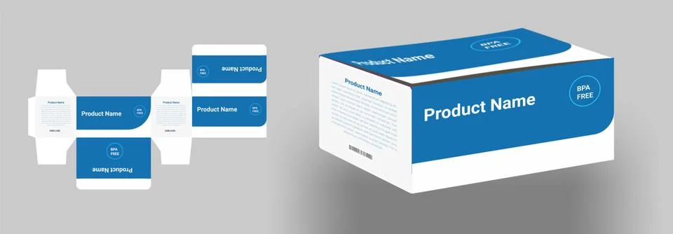Packaging design templates, product packaging design templates Stock Illustration