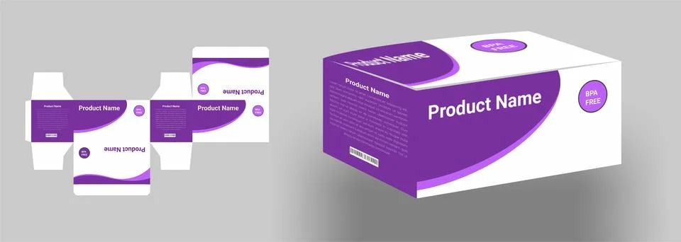 Packaging design templates, product packaging design templates Stock Illustration