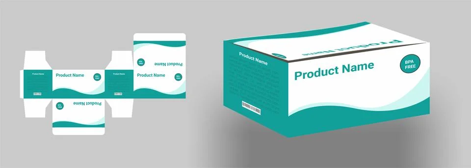 Packaging design templates, product packaging design templates Stock Illustration