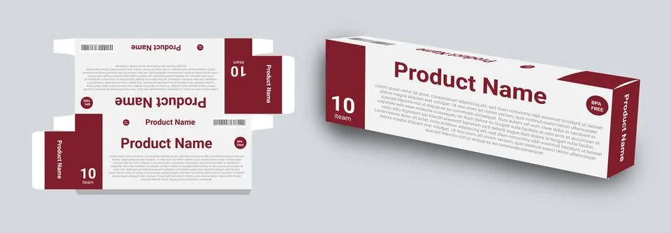 Packaging design templates, product packaging design templates Stock Illustration