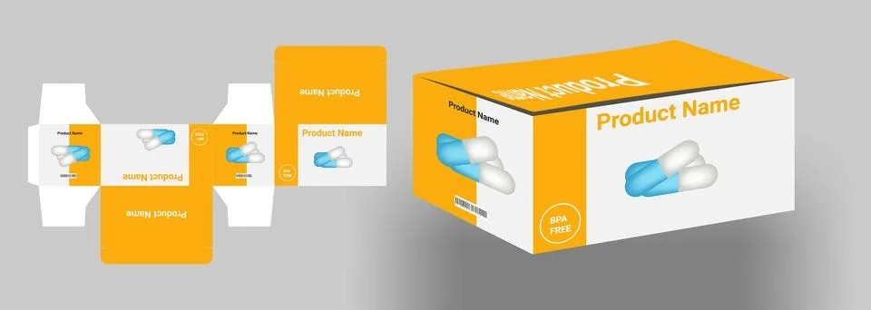 Packaging design templates, product packaging design templates Stock-Illustration
