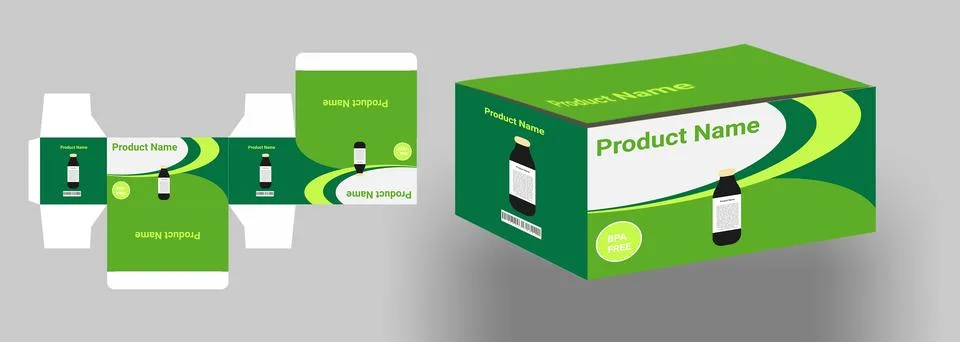 Packaging design templates, product packaging design templates Stock-Illustration