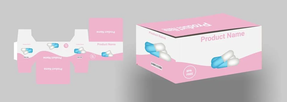 Packaging design templates, product packaging design templates Stock Illustration