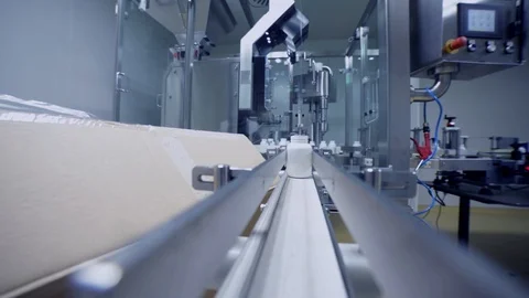 Packaging drugs line Video stock 98422329