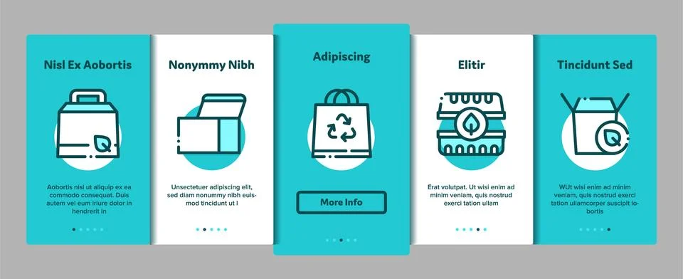 Packaging Elements Vector Onboarding Stock Illustration