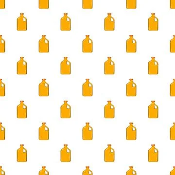 Packaging for engine oil pattern, cartoon style Illustrazione stock