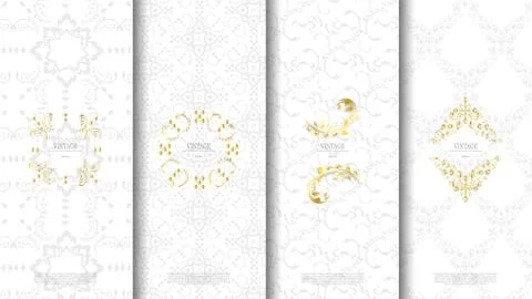 Packaging exotic Thai pattern element concept white texture vintage backgroun Illustrazione stock