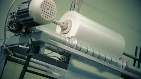 Packaging film, automatic unwinding under the pressure of the device Vidéo 149603442