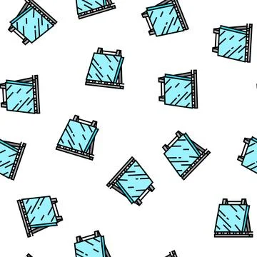 Packaging glass production vector seamless pattern Stock Illustration