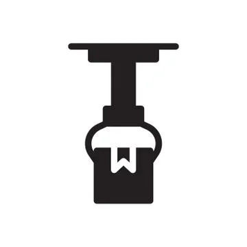 Packaging glyph flat icon Illustrazione stock