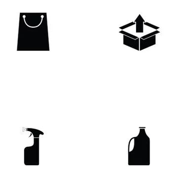 Packaging icon set Stock Illustration