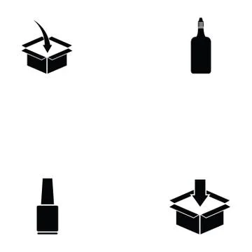 Packaging icon set Stock Illustration