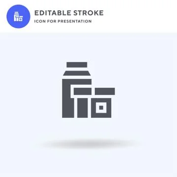 Packaging icon vector, filled flat sign, solid pictogram isolated on white, logo Stock Illustration