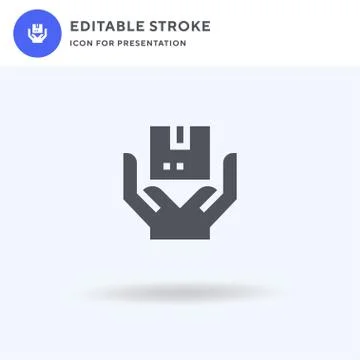 Packaging icon vector, filled flat sign, solid pictogram isolated on white, logo Illustrazione stock