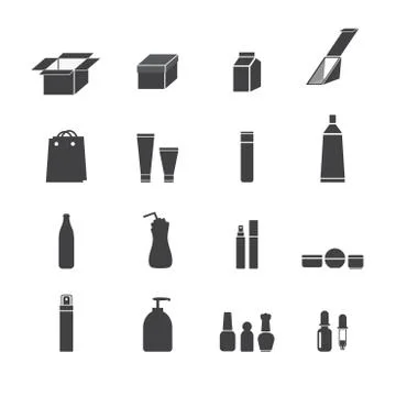 Packaging icons Stock Illustration