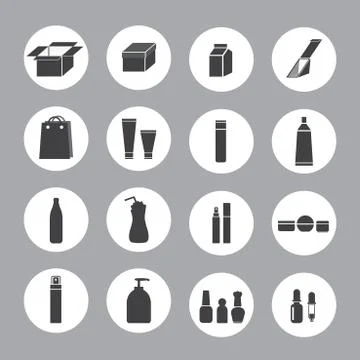 Packaging icons Stock Illustration