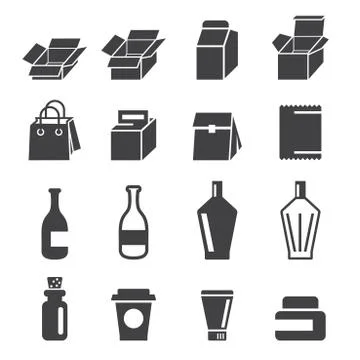 Packaging icons Stock Illustration