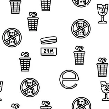 Packaging Industrial Marking Vector Seamless Pattern Illustrazione stock