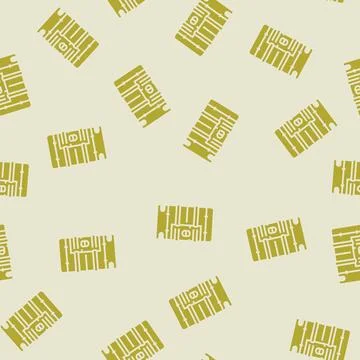 Packaging keg beer production glyph seamless pattern Stock Illustration
