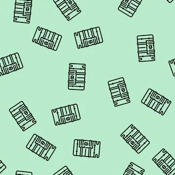 Packaging keg beer production line seamless pattern Stock Illustration