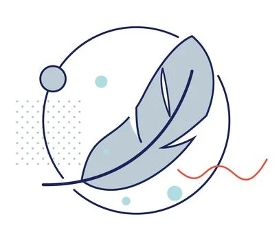 Packaging Label - Light as Feather Icon - Stock Illustration Stock Illustration