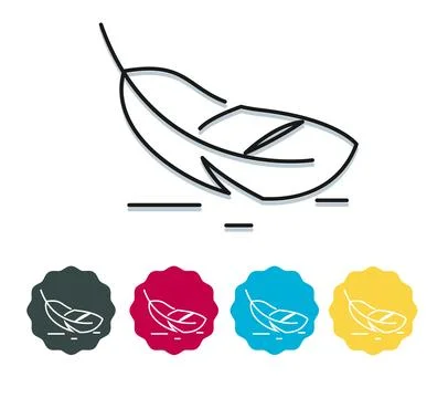 Packaging Label - Light as Feather Icon - Stock Illustration Stock Illustration