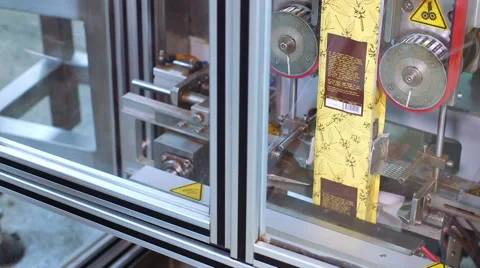 Packaging line at the coffee factory Video stock 52314156