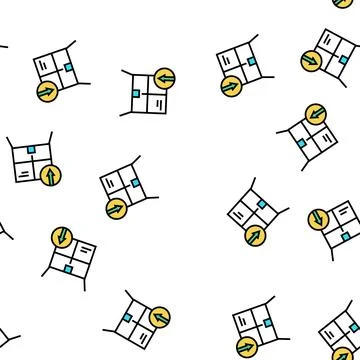 Packaging linear economy vector seamless pattern Stock Illustration