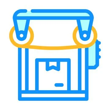 Packaging machine color icon vector illustration flat Illustrazione stock