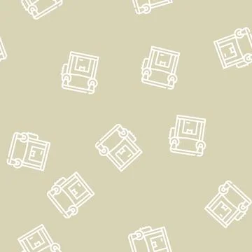 Packaging machine line vector seamless pattern flat Stock Illustration