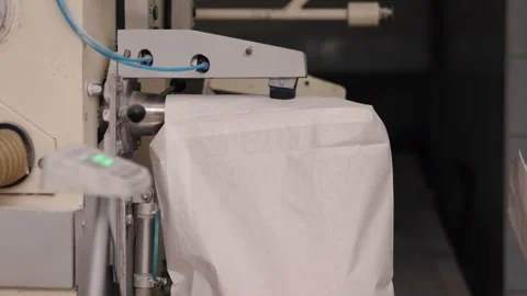 Packaging machine, machine operation, sugar logistics Stock-Footage 274262004