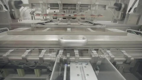 Packaging Machine - Processing Powder Sachets Stock Footage 71454783