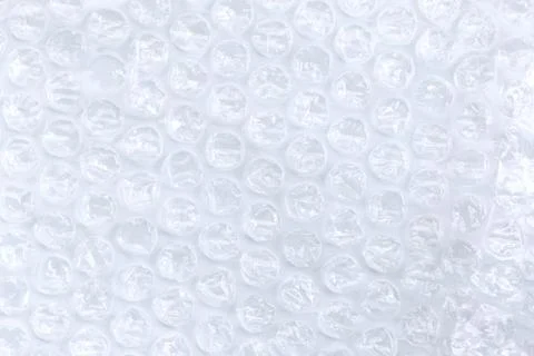 Packaging material, background pattern with transparent white bubble wrap sur Stock Photos
