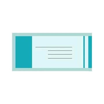 Packaging of medicines in green flat box Stock Illustration