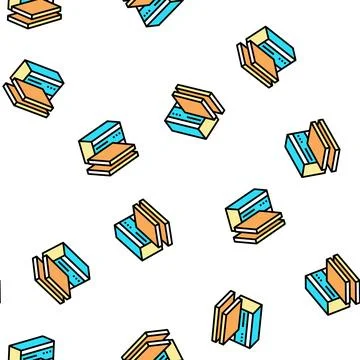 Packaging mineral wool vector seamless pattern Stock Illustration