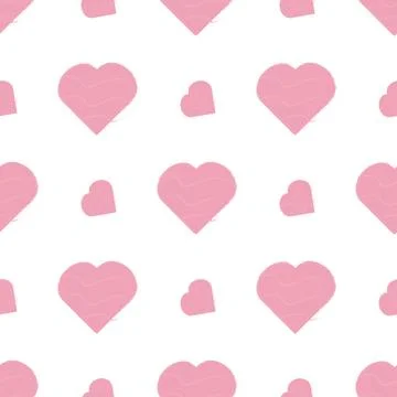 Packaging pattern. Pink heart pattern in vector. Illustrazione stock